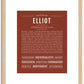 Elliot (male) | Name Art Print