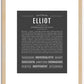 Elliot (female) | Name Art Print