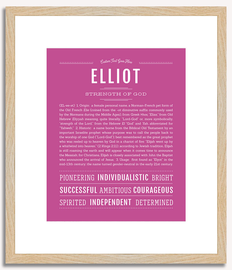 Elliot (female) | Name Art Print