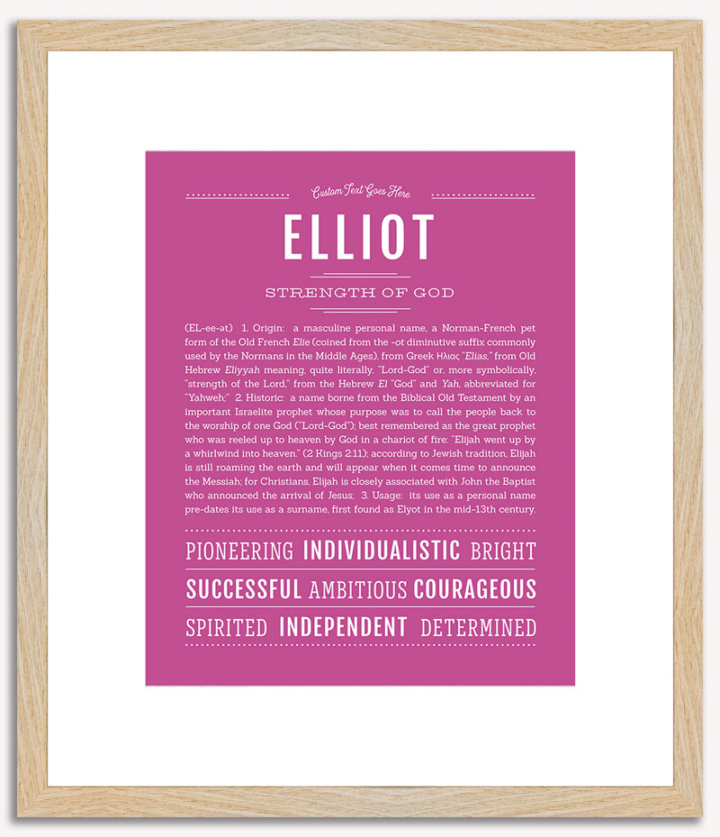 Elliot (male) | Name Art Print