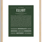 Elliot (female) | Name Art Print