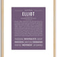 Elliot (female) | Name Art Print