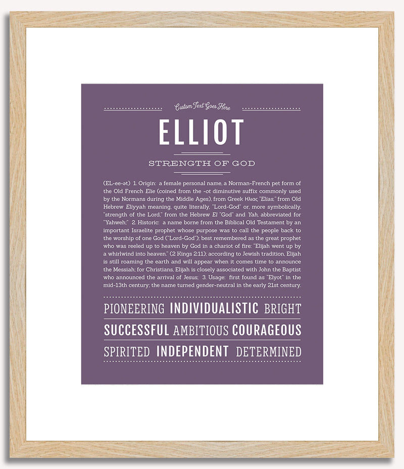 Elliot (female) | Name Art Print