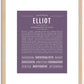 Elliot (male) | Name Art Print