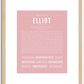 Elliot (female) | Name Art Print