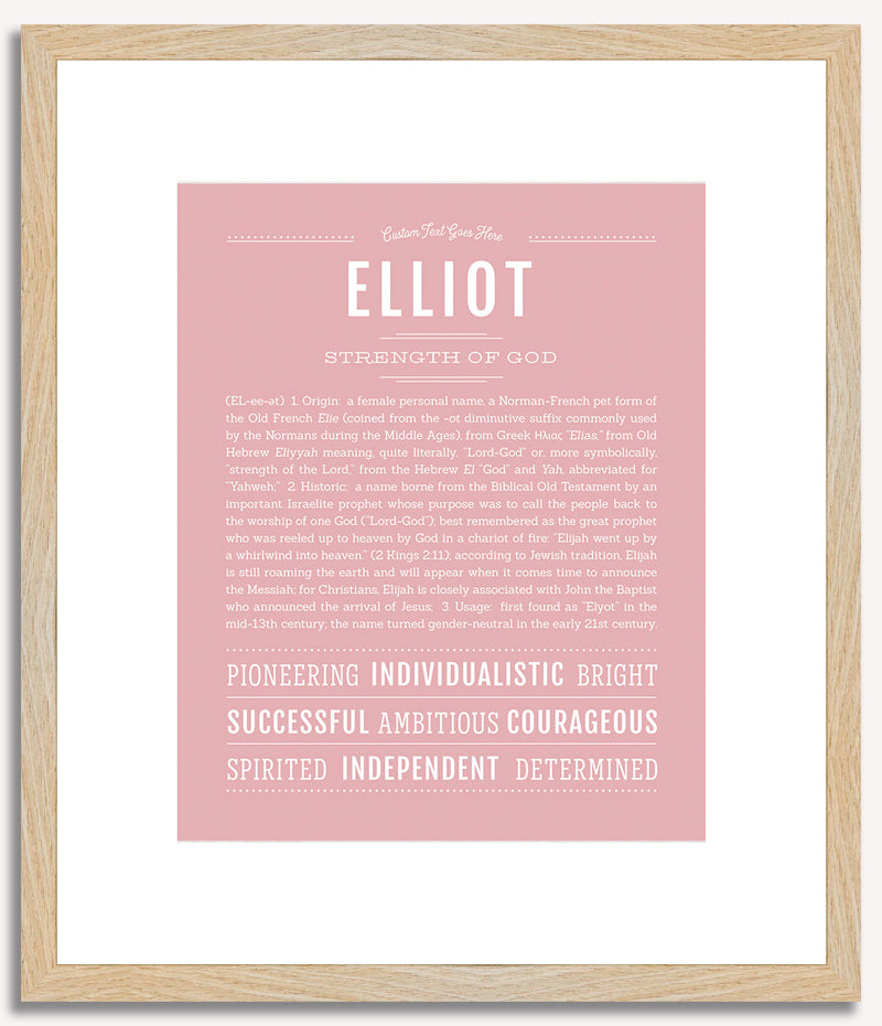 Elliot (female) | Name Art Print