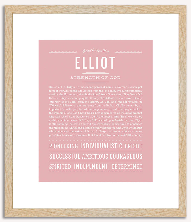 Elliot (male) | Name Art Print