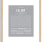 Elliot (male) | Name Art Print