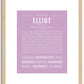 Elliot (female) | Name Art Print