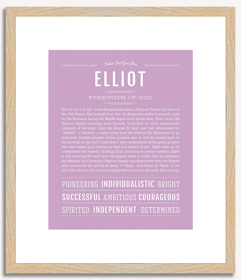 Elliot (female) | Name Art Print