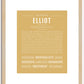 Elliot (female) | Name Art Print