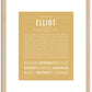 Elliot (male) | Name Art Print