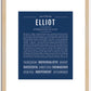 Elliot (female) | Name Art Print