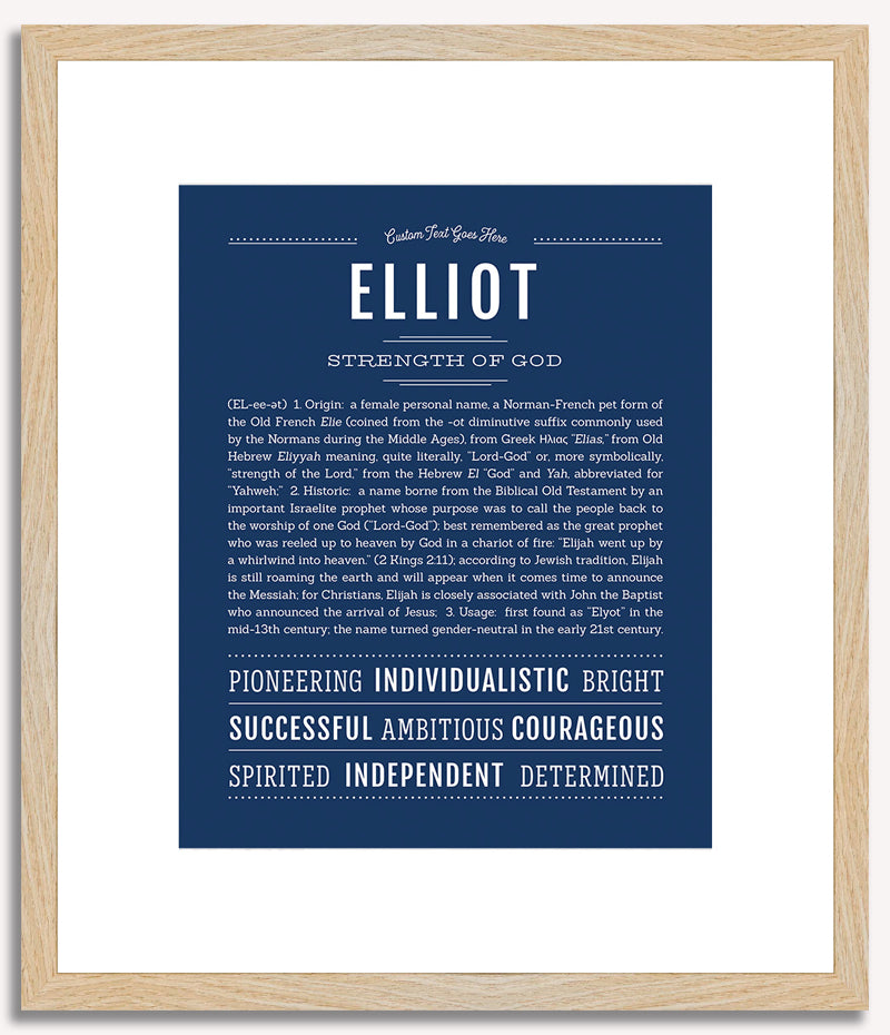 Elliot (female) | Name Art Print