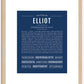 Elliot (male) | Name Art Print