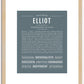 Elliot (male) | Name Art Print