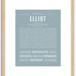 Elliot (male) | Name Art Print