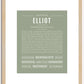 Elliot (female) | Name Art Print