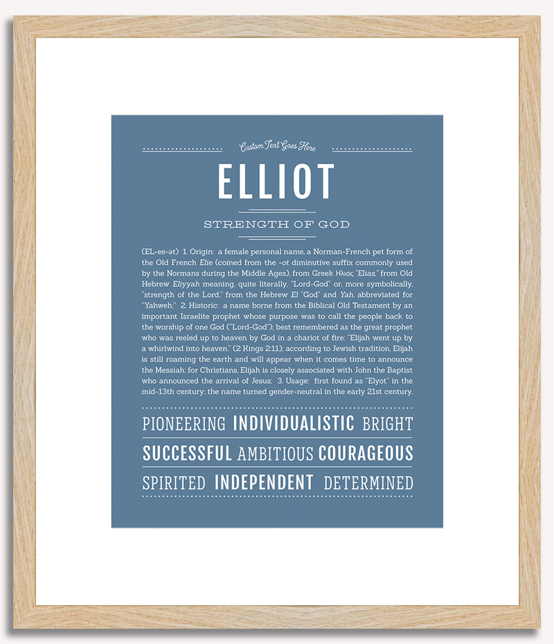 Elliot (female) | Name Art Print