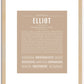 Elliot (male) | Name Art Print