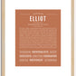 Elliot (female) | Name Art Print