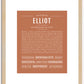 Elliot (male) | Name Art Print