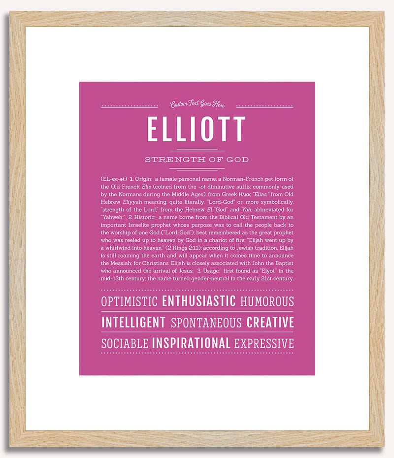 Elliott (female) | Name Art Print