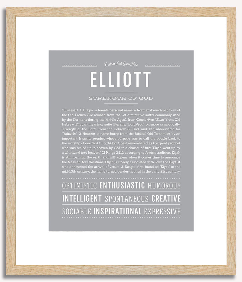 Elliott (female) | Name Art Print