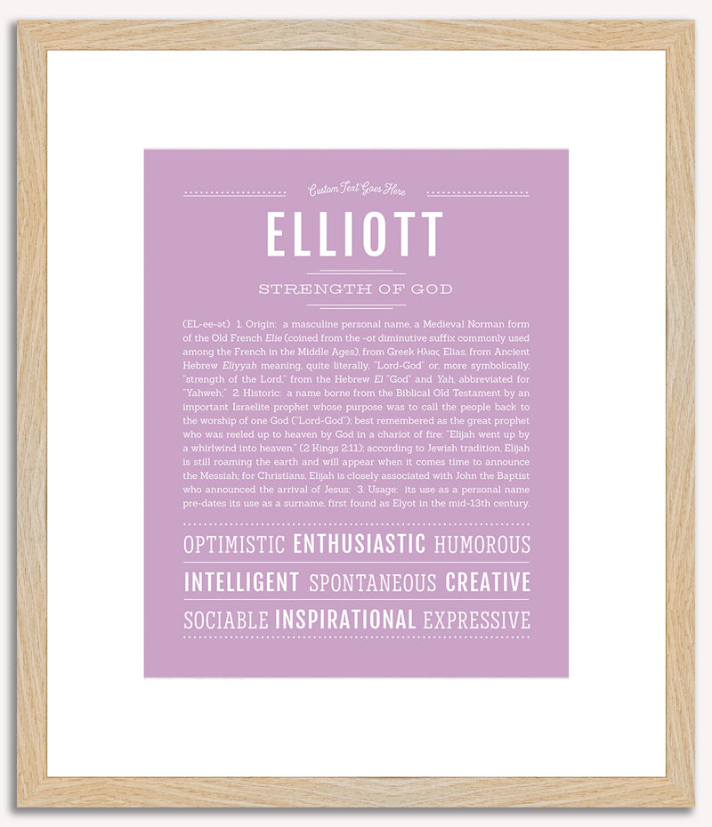 Elliott (male) | Name Art Print