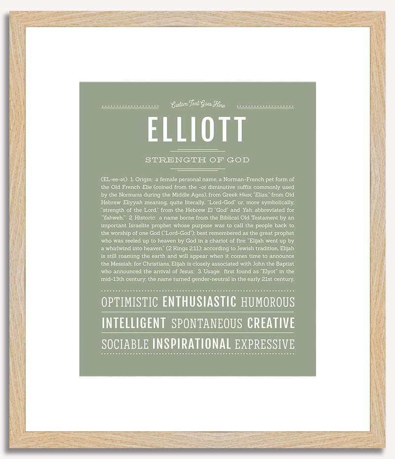 Elliott (female) | Name Art Print