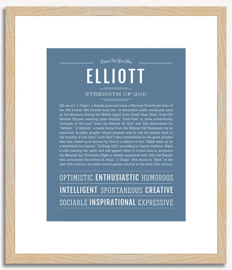 Elliott (female) | Name Art Print