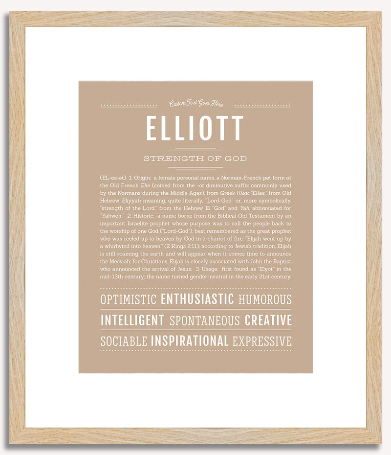 Elliott (female) | Name Art Print