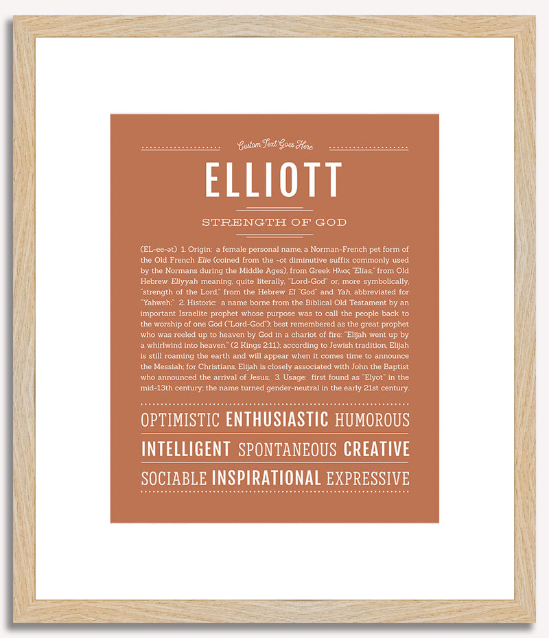 Elliott (female) | Name Art Print