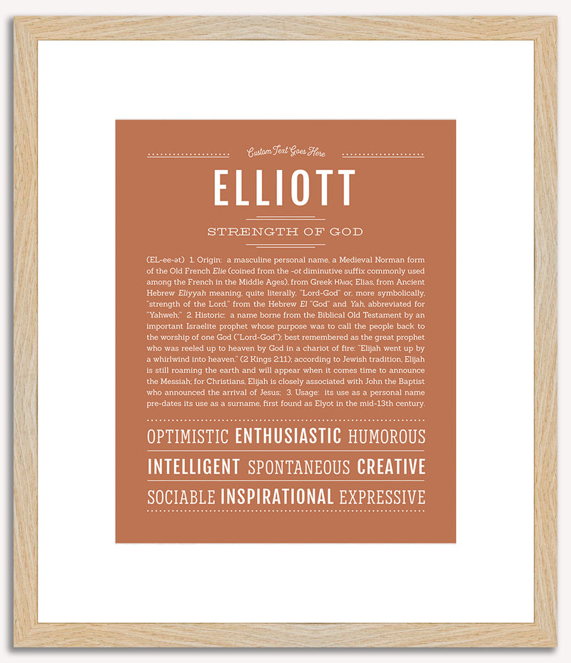 Elliott (male) | Name Art Print