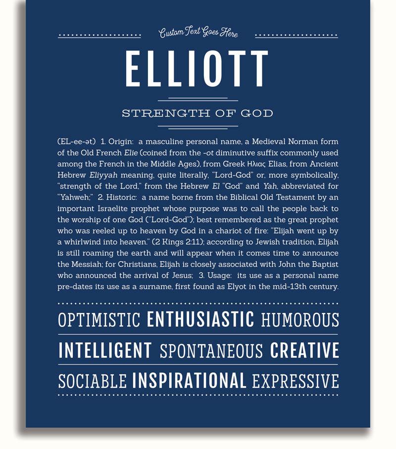 Elliott (male) | Name Art Print - Personalized Custom Gifts – Name