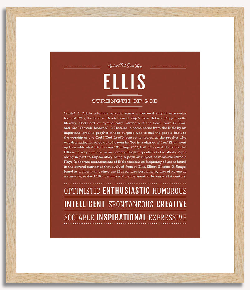 Ellis (female) | Name Art Print