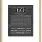 Ellis (female) | Name Art Print