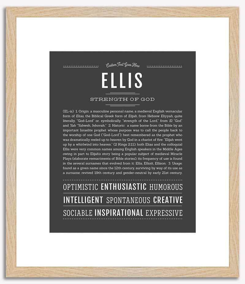 Ellis (male) | Name Art Print