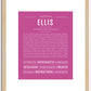 Ellis (female) | Name Art Print