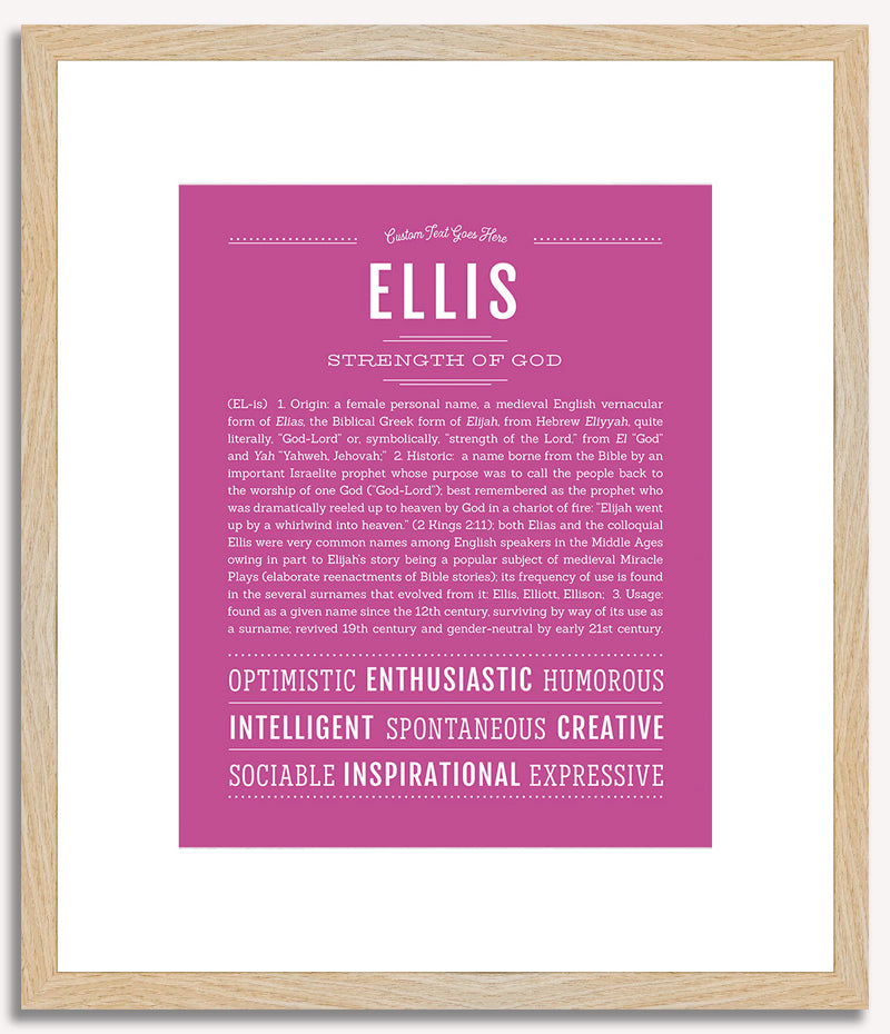 Ellis (male) | Name Art Print