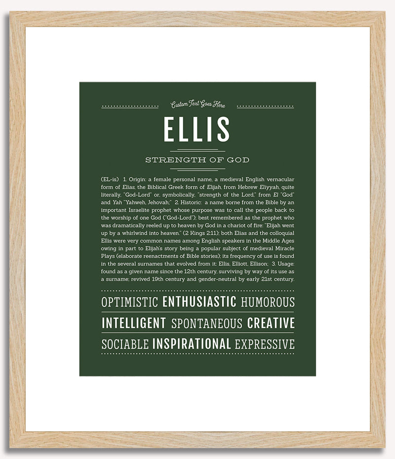 Ellis (female) | Name Art Print