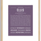 Ellis (female) | Name Art Print