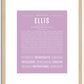 Ellis (female) | Name Art Print