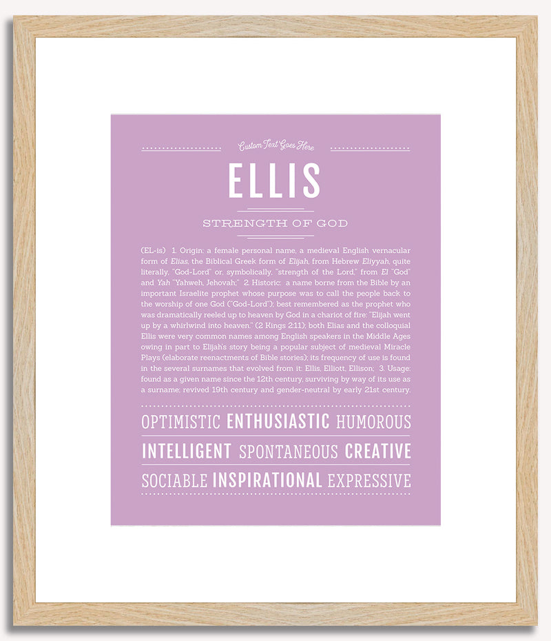 Ellis (female) | Name Art Print