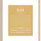 Ellis (female) | Name Art Print