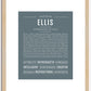 Ellis (female) | Name Art Print