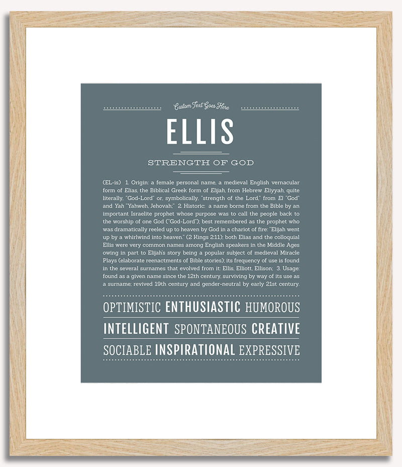 Ellis (female) | Name Art Print