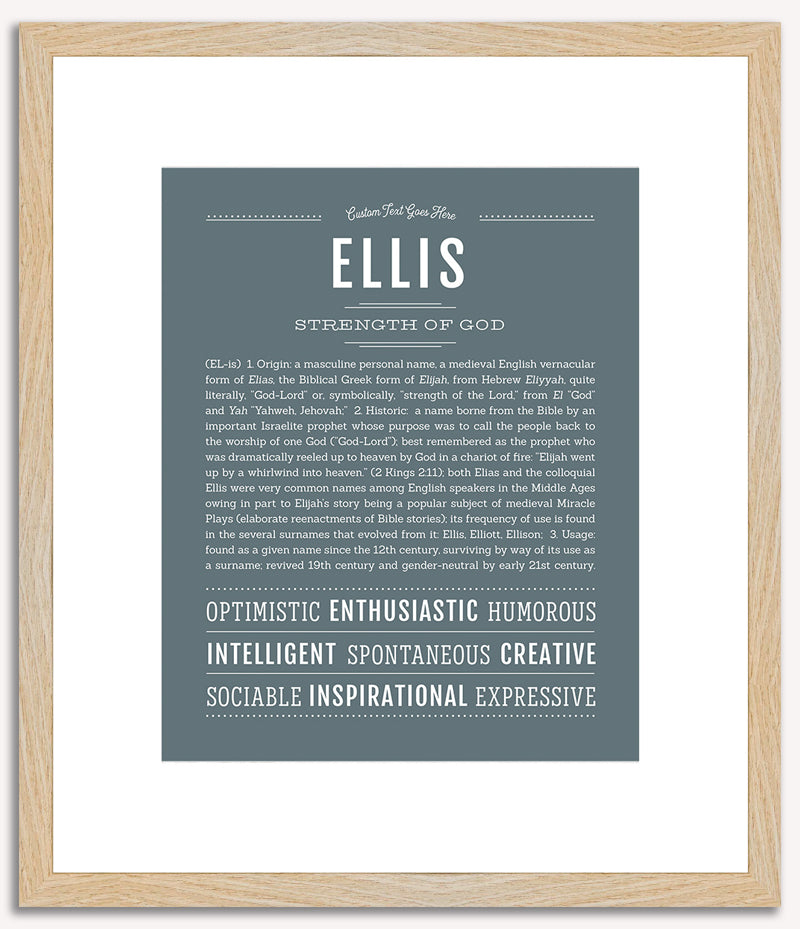 Ellis (male) | Name Art Print