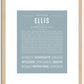 Ellis (female) | Name Art Print