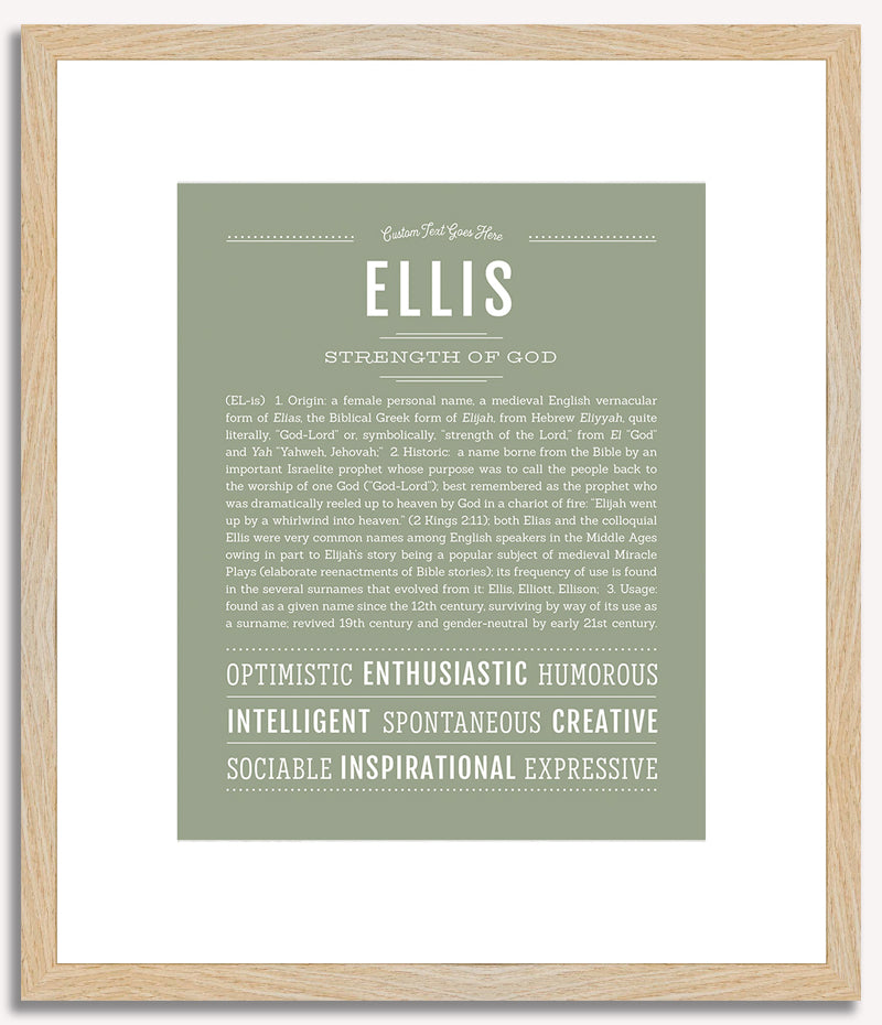 Ellis (female) | Name Art Print